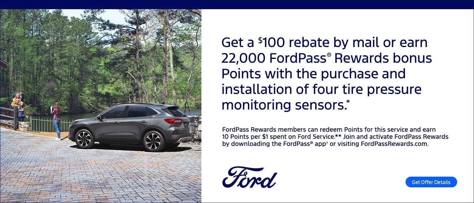 Buy 4 tires get a $100 rebate at Fraher Ford Inc in Pontiac IL